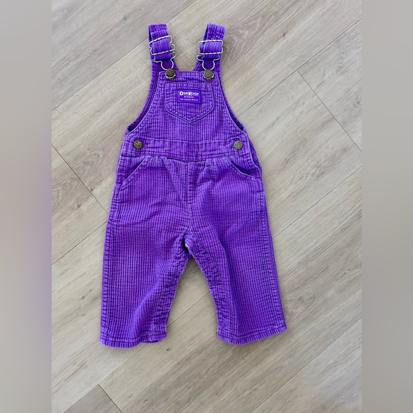 OshKosh B'gosh Other - Vintage OshKosh B'gosh Purple Corduroy Overalls for Kids